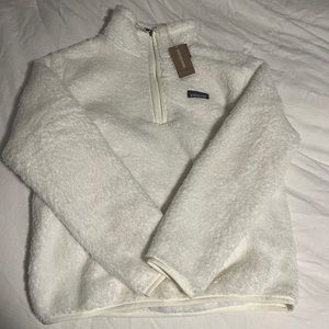 Patagonia Womens Los Gatos 1/4-Zip Fleece Pullover Size Small in Dyno White
